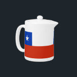 Chile Flag Teapot<br><div class="desc">Mit unserem exklusiven Teekessel mit der Flagge des Chilen erleben Sie Ihren Tee! Mit viel Liebe zum Detail gestaltet, ist dieser Teekessel mehr als nur ein funktionales Element, eine Feier Ihrer Liebe für Chile und eine stilvolle Ergänzung Ihrer Küchenausstattung. Das lebendige Design zeigt die ikonische chilenische Flagge und macht diesen...</div>