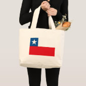 Chile Flag Totbeutel Jumbo Stoffbeutel (Vorderseite (Produkt))