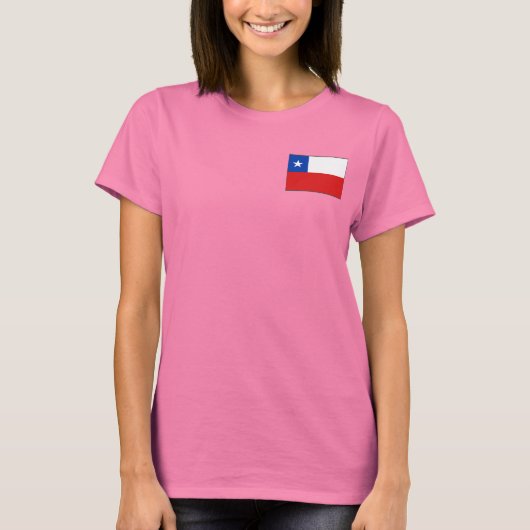 Chile-Flag und T - Shirt Karte (Vorderseite)