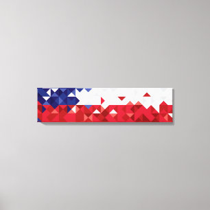 Chile-Flagge, einfacher Chilene färbt Leinwanddruck