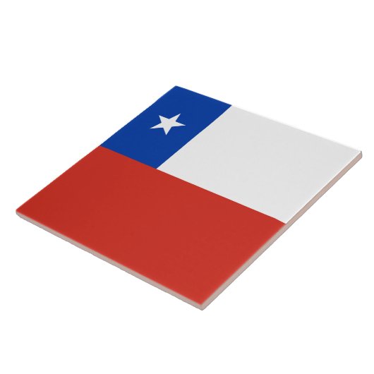 Chile-Flagge Fliese (Seite)