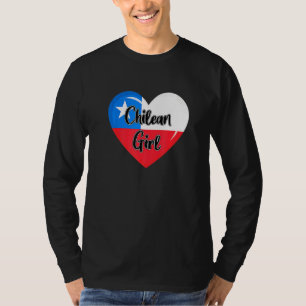 Chile-Flagge für weibliche Mädchen T-Shirt