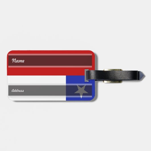 Chile-Flagge Gepäckanhänger (Rückseite horizontal)