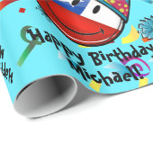 Chile-Flagge in einem Party-Hut | besonders Geschenkpapier (Rolleneckpunkt)