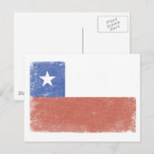 Chile-Flagge in Not Postkarte (Vorne/Hinten)