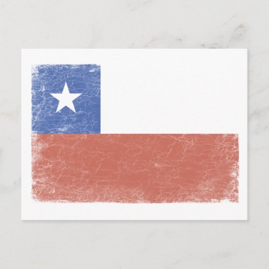 Chile-Flagge in Not Postkarte (Vorderseite)