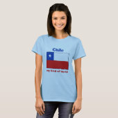 Chile-Flagge + Karte + Text-T - Shirt (Vorne ganz)
