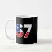 Chile-Flagge Nummer 67 Feier Design Kaffeetasse (Links)