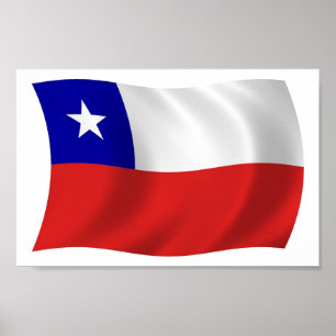 Chile Flagge Poster Druck