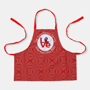 Chile-Flagge Rot LOVE Personalisierte Kinderschürz Schürze