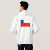Chile-Flagge schlicht Hoodie (Schwarz voll)