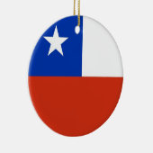 Chile-Flagge schlicht Keramik Ornament (Rechts)