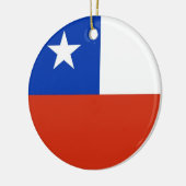 Chile-Flagge schlicht Keramik Ornament (Links)