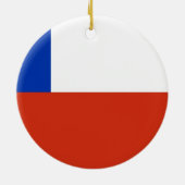Chile-Flagge schlicht Keramik Ornament (Hinten)