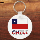Chile-Flagge und Farbname Schlüsselanhänger (Vorderseite)