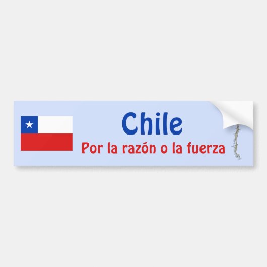 Chile-Flagge und Karten-Autoaufkleber Autoaufkleber (Vorne)