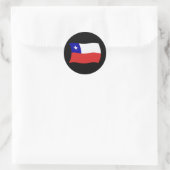 Chile Flaggen-Aufkleber Runder Aufkleber (Tasche)