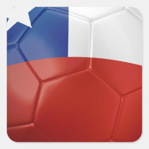 Chile-Flaggen-Ball Quadratischer Aufkleber