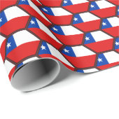 Chile-Flaggen-Bienenwaben-Verpackungs-Papier Geschenkpapier (Rolleneckpunkt)