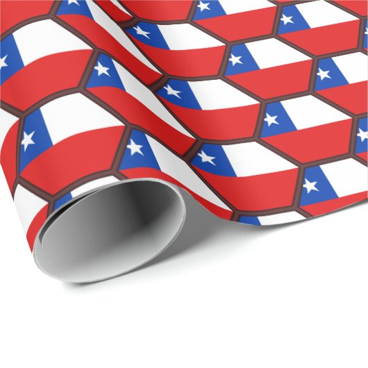 Chile-Flaggen-Bienenwaben-Verpackungs-Papier Geschenkpapier (Rolleneckpunkt)