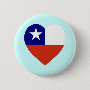 Chile-Flaggen-Herz Button
