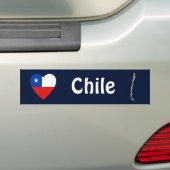 Chile-Flaggen-Herz + Karten-Autoaufkleber Autoaufkleber (Auf Auto)