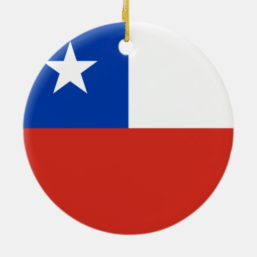 Chile Flaggen Keramik Ornament (Hinten)