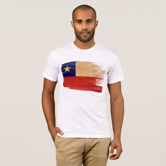 Chile-Flaggen-T - Shirt (Vorne ganz)