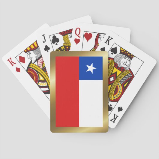 Chile-Flaggenplatzierungskarten Spielkarten (Rückseite)