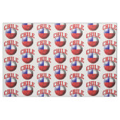 Chile-Fußball-Kugelmuster Stoff (Fat Quarter (45,7 x 55,9 cm))