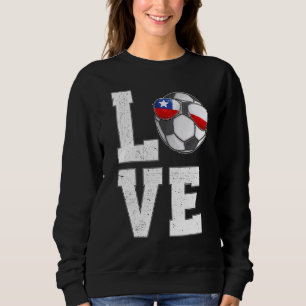 Chile Fußball Liebe Chilenische Flagge Sweatshirt