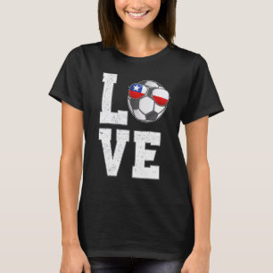 Chile Fußball Liebe Chilenische Flagge T-Shirt