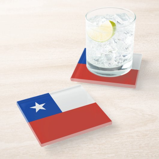 Chile Glasuntersetzer (Schrägansicht)