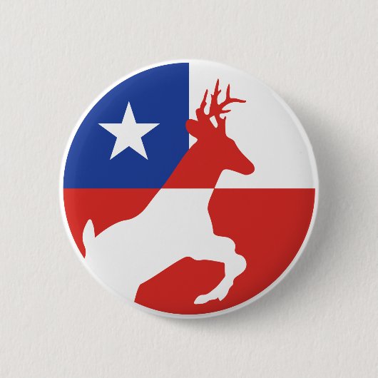 Chile Huemul Chilenische Nationalflagge Button (Vorderseite)