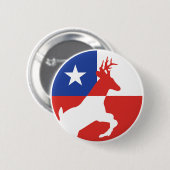 Chile Huemul Chilenische Nationalflagge Button (Vorne & Hinten)