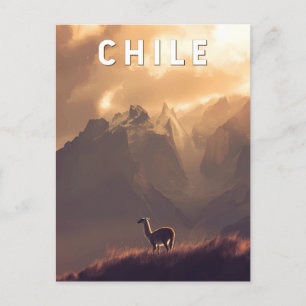 Chile Illustration Reisen Kunst, Dichtung und Musi Postkarte