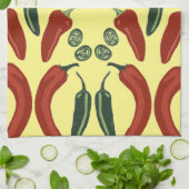 CHILE Jalapeno-Muster Geschirrtuch (Gefaltet)