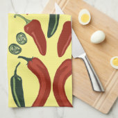 CHILE Jalapeno-Muster Geschirrtuch (Viertel Falte)