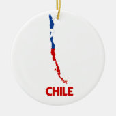 CHILE-KARTE KERAMIKORNAMENT (Vorne)