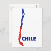 Chile-Karte Postkarte (Vorne/Hinten)