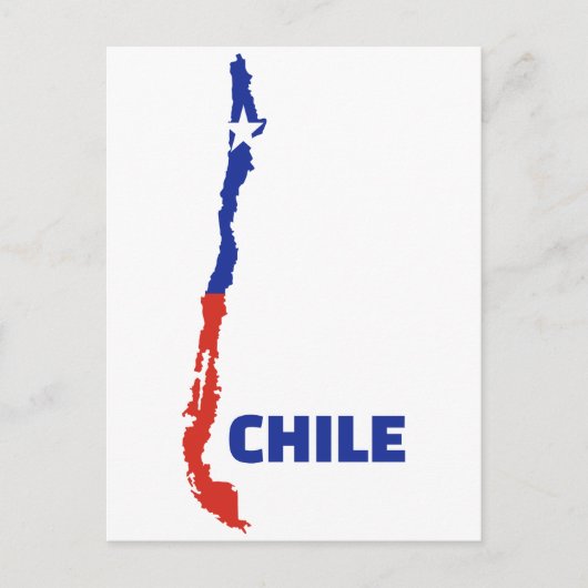 Chile-Karte Postkarte (Vorderseite)