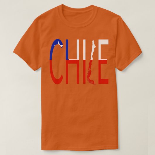 Chile Kartenflagge Chile T-Shirt (Design vorne)