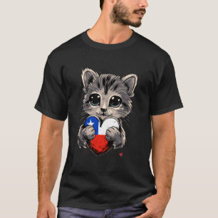 Chile Katze chilenischer Stolz chilenische Wurzeln T-Shirt