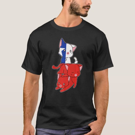 Chile Katzen Chile Chilenisch T-Shirt (Vorderseite)