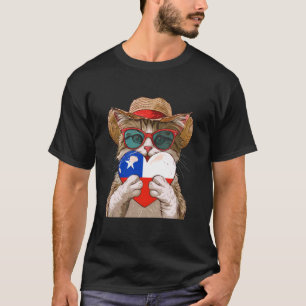 Chile Katzenherz chilenischer Stolz chilenische Wu T-Shirt