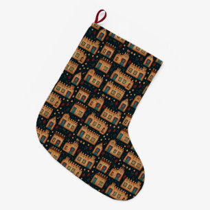 Chile-Kranz-Adobe-Weihnachts-Kaminverkleidung Großer Weihnachtsstrumpf