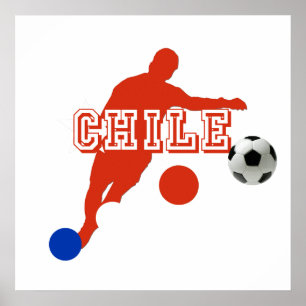 Chile-La Roja Fußballspieler-Fußballteamgeschenke Poster