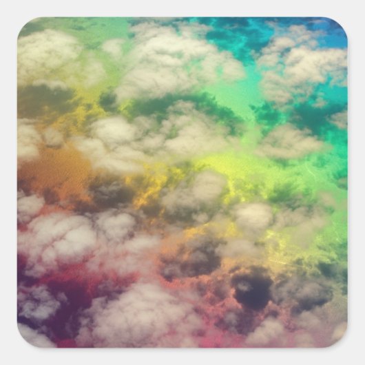 Chile - Landschaftsluftschuss | Südamerika Quadratischer Aufkleber (Vorderseite)