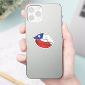 Chile - Liebe für Lipstick Aufkleber (Telefon)