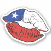 Chile - Liebe für Lipstick Aufkleber (Vorderseite)